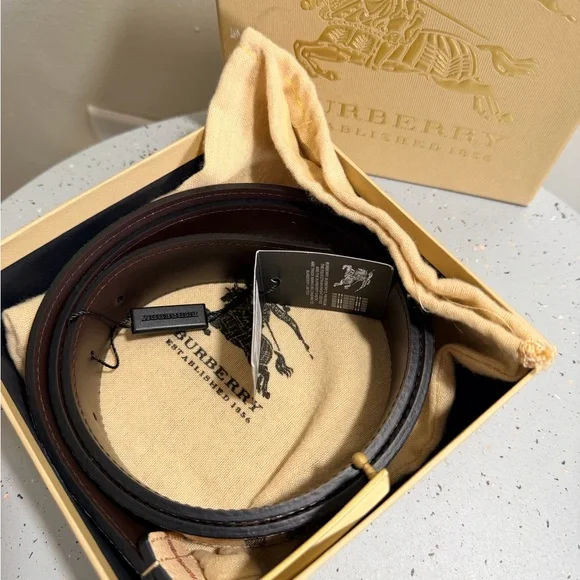 Burberry Beige and Brown Belt …UNISEX BRAND NEW Size 36/90 - Picture 2 of 6